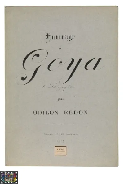 Hommage à Goya.  6 lithographies par Odilon Redon