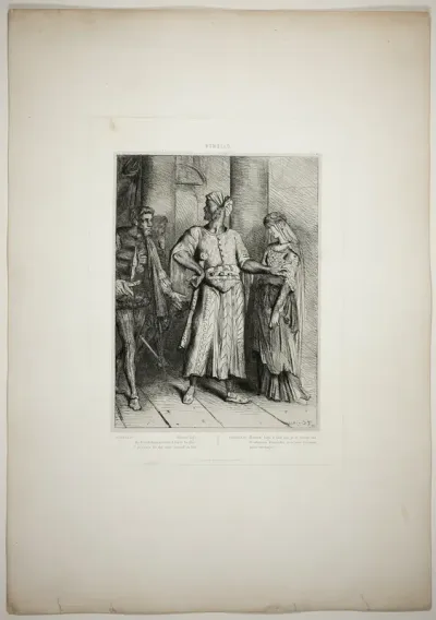 Honest Iago, my Desdemona must I leave to thee, plate four from Othello