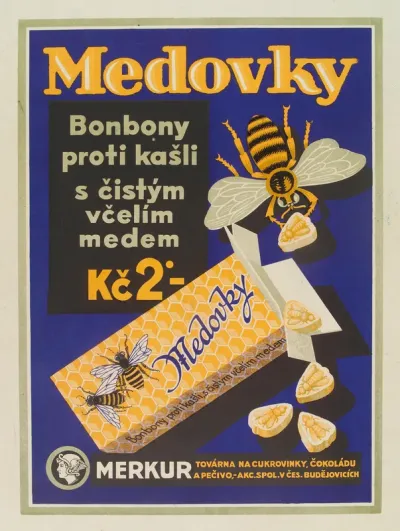Honey-flavoured cough sweets in the form of bees