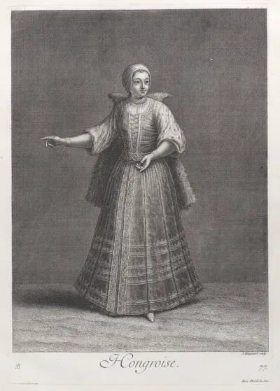 Hongroise, plate 77 from "Recueil de cent estampes représentent differentes nations du Levant"