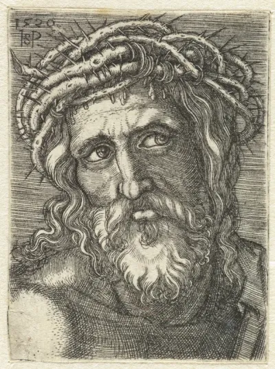 Hoofd van Christus met doornenkroon