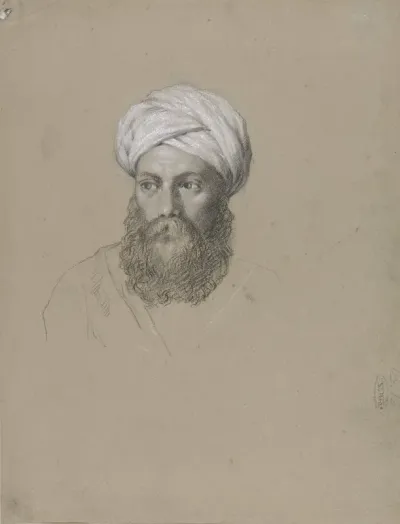 Hoofd van een Arabier met tulband