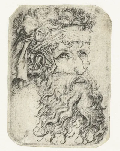 Hoofd van een man met een baard