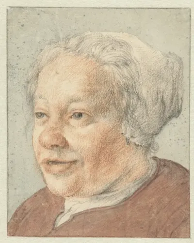 Hoofd van een vrouw, driekwart naar links