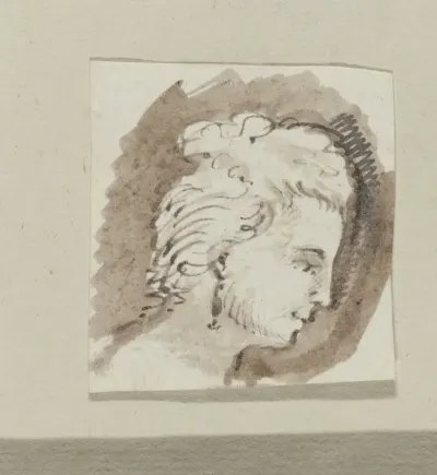 Hoofd van een vrouw en profil