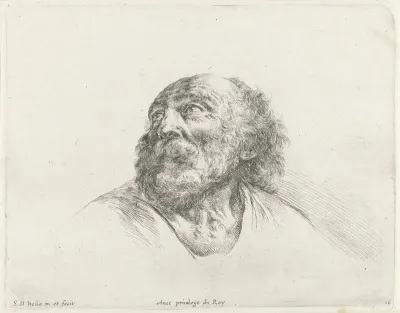 Hoofd van H. Petrus, links omhoog kijkend