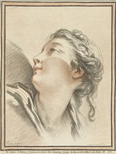 Hoofd van vrouw, gedraaid