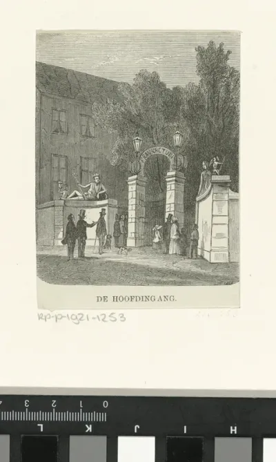 Hoofdingang van de Franse tuin in het Park aan de Plantage Parklaan te Amsterdam