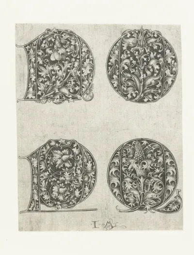Hoofdletters N, O, P en Q