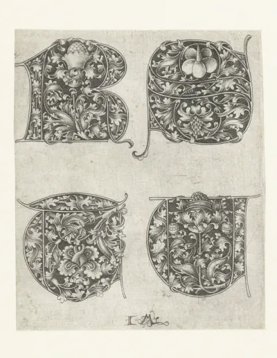 Hoofdletters R, S, T en U