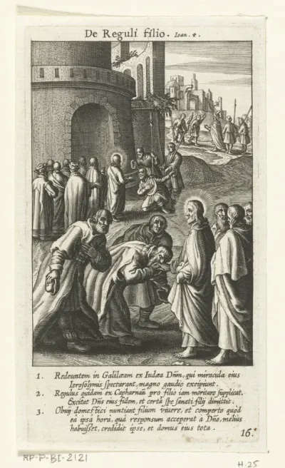 Hoofdman van Kafarnaüm vraagt Christus om zijn knecht te genezen