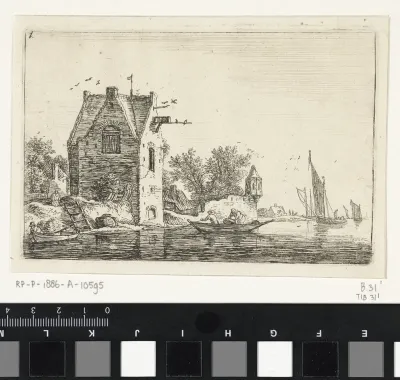 Hoog gebouw aan het water