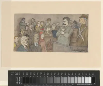 Hooggeplaatst leider van Sovjet geeft het voorbeeld van zelfcritiek
