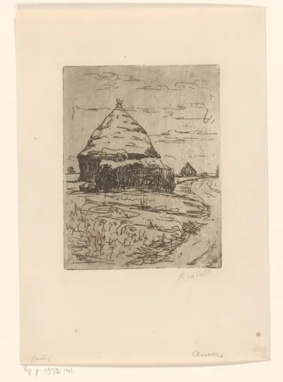 Hooiberg in een veld