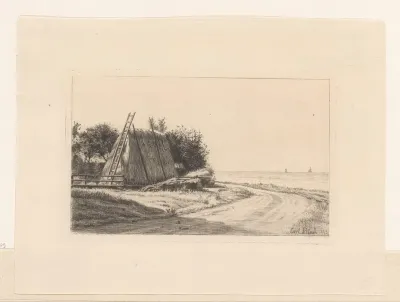 Hooimijt bij landweg
