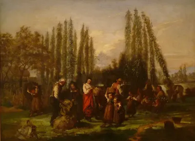 Hop-Gathering in Alsace
