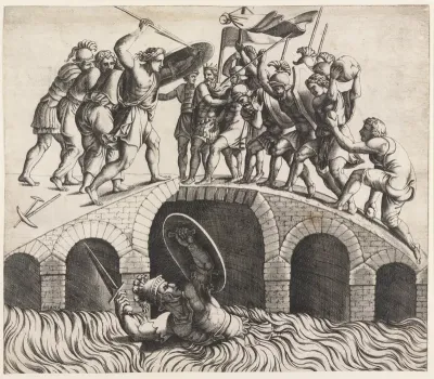 Horatio Coclès Saving Himself by Swimming
