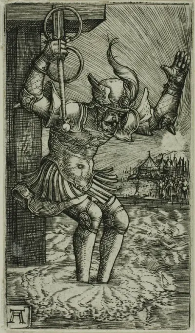 Horatius Cocles Leaping into the Tiber