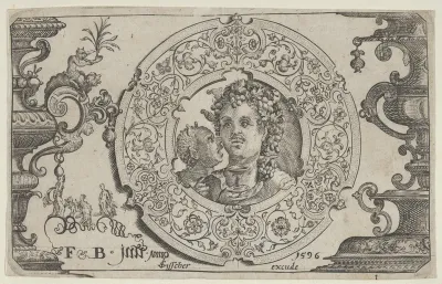 Horizontal Panel with Bacchus in a Medallion