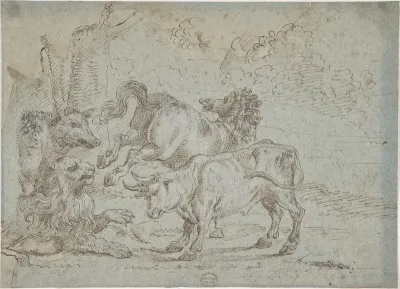 Horse, Bull, Lion, and Boar
