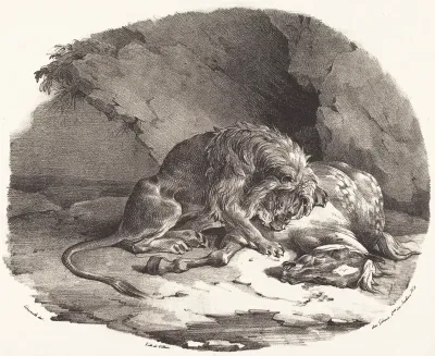 Horse Devoured by a Lion (Cheval devore par un lion)