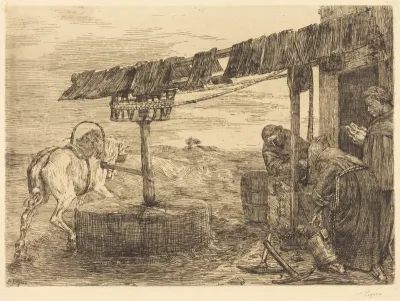 Horse-driven Mill (Le manege)