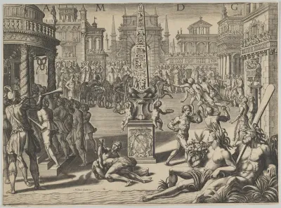 Horse Racing in a Roman Hippodrome