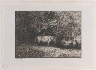 Horse Under a Tree Branch