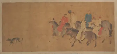 Horsemen with Dog