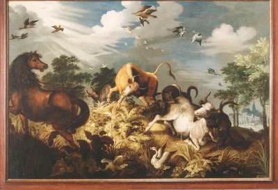 Horses and oxen attackes by Wolves