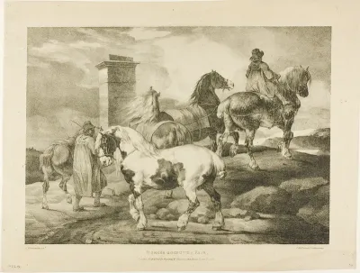 Horses Going to a Fair, plate 3 from Various Subjects Drawn from Life on Stone