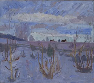 Horses in snow