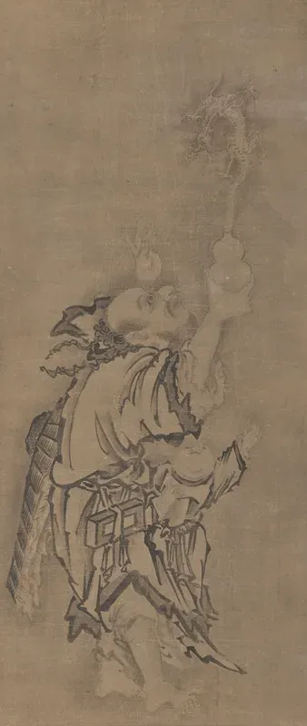 Hotei with Daoist Immortals: Immortal with Gourd and Dragon