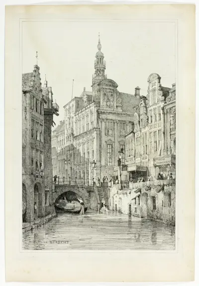 Hotel de Ville, Utrecht, from Facsimiles of Sketches made in Flanders and Germany