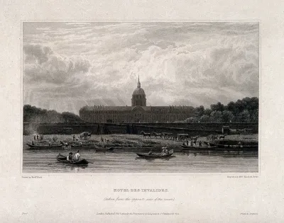 Hôtel des Invalides, Paris: panoramic view from the river