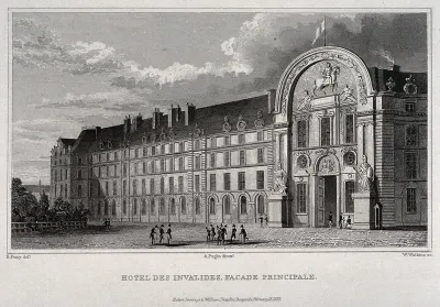 Hôtel des Invalides, Paris: soldiers outside the principal facade