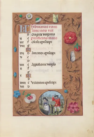 Hours of Queen Isabella the Catholic, Queen of Spain: February