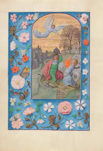 Hours of Queen Isabella the Catholic, Queen of Spain: Fol. 131v, Annunciation
