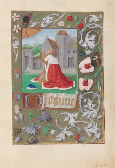 Hours of Queen Isabella the Catholic, Queen of Spain: Fol. 200r, David