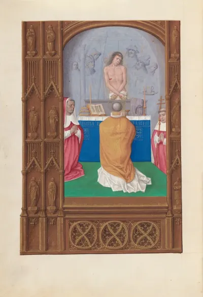 Hours of Queen Isabella the Catholic, Queen of Spain: Fol. 264v, Mass of St. Gregory