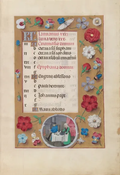 Hours of Queen Isabella the Catholic, Queen of Spain: January   Feast