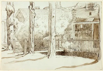House and Old Trees