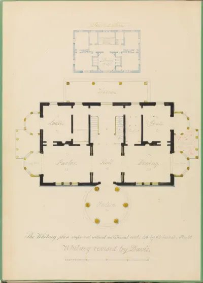 House for Henry Whitney, New Haven, Connecticut (revised plan)