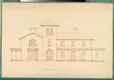 House for R. Dabney, Powhatan, Virginia (front elevation)