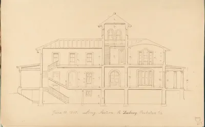 House of R. Dabney, Powhatan, Virginia (long section)