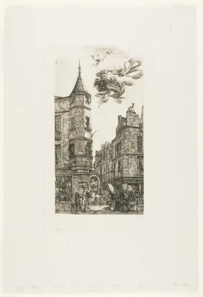 House with a Turret, No 22, rue de l'Ecole de Médecine, Paris (called the Turret of Marat)