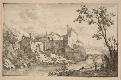 Houses at the Side of a River