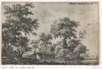 Houten brug bij een huis