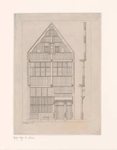 Houten gevel van een woning in de Saucierstraat in Antwerpen