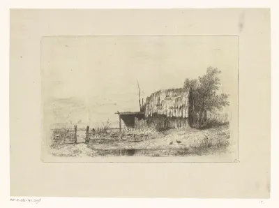 Houten schuur aan de waterkant